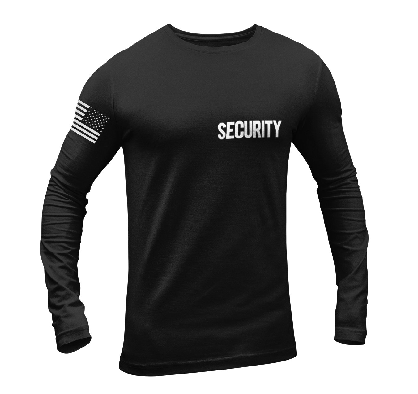 Men's Long Sleeve Security T-Shirt Bright & Bold Screen Printed