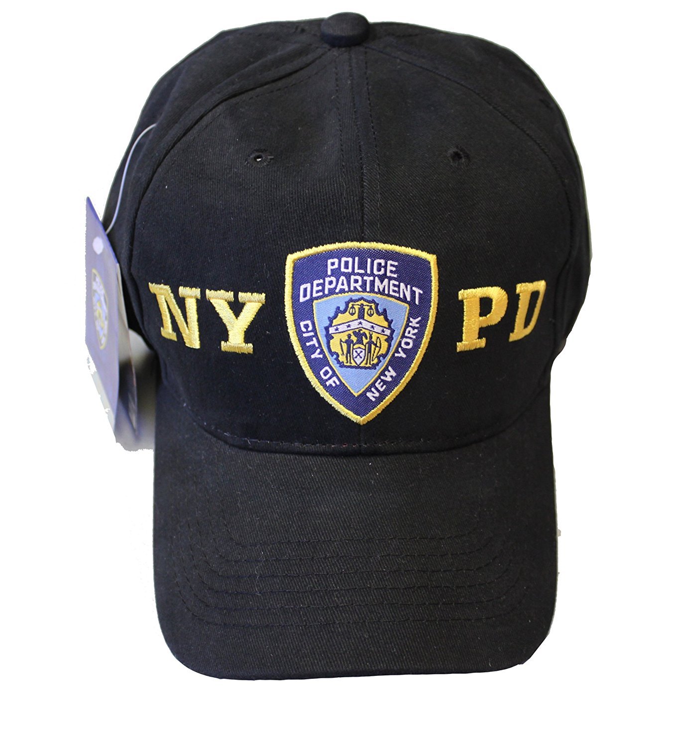 NYPD Baseball Hat New York Police Department Black & Gold One Size