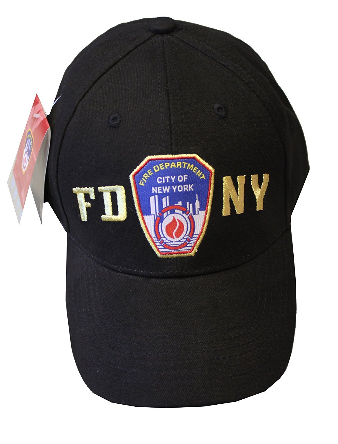 FDNY Baseball Hat Police Badge Fire Department Of New York City Black & Gold ...