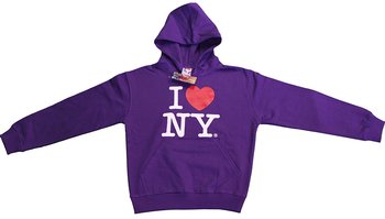 I Love NY New York Kids Hoodie Screen Print Heart Sweatshirt