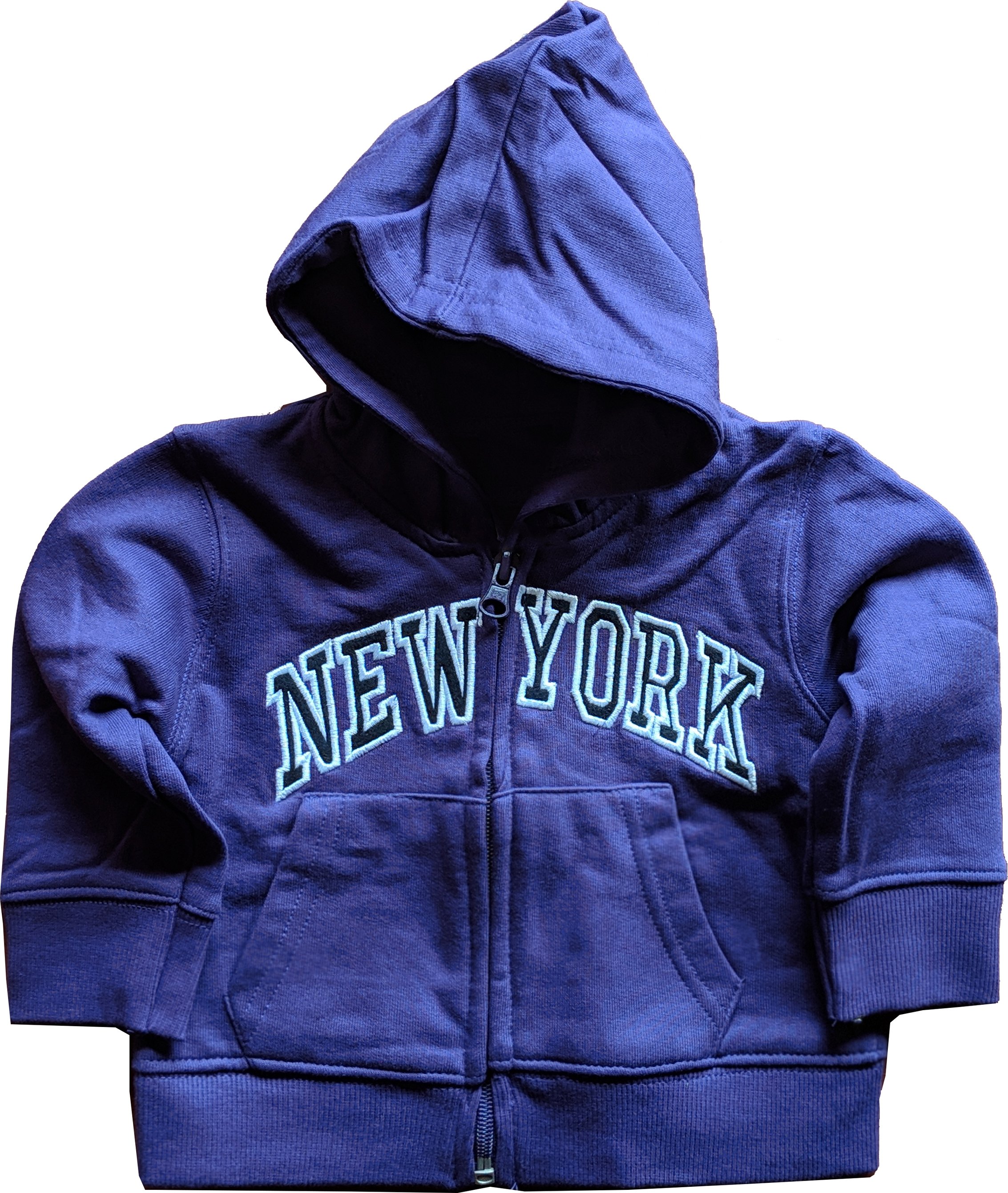 New York City Infant Baby Zippered Hoodie Sweatshirt Purple 12 Months