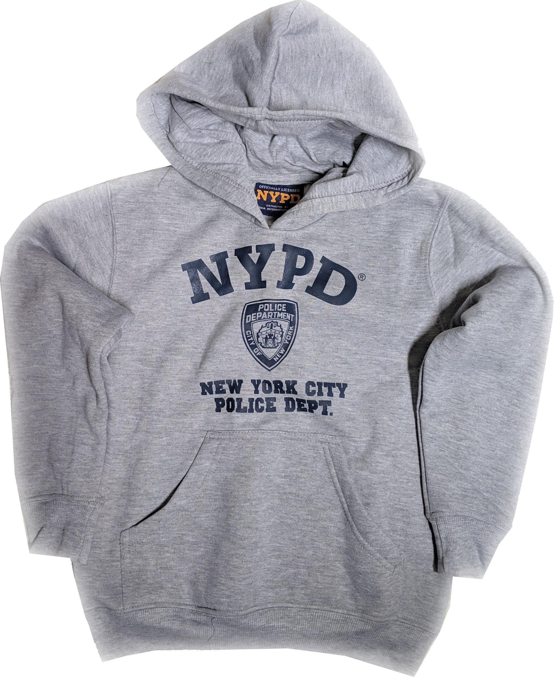 NYPD Men's Hoodie White Print Officially Licensed Sweatshirt