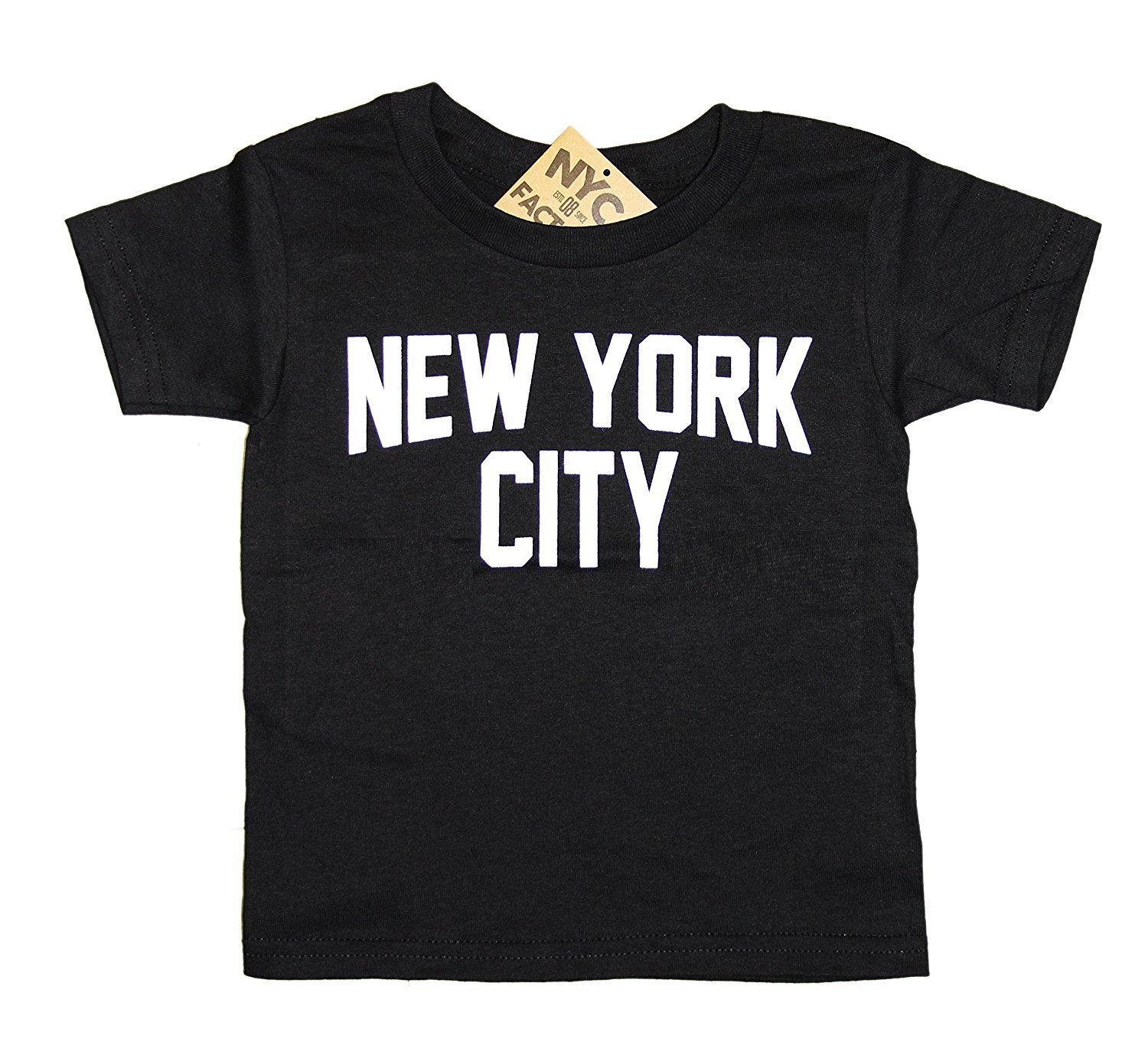 New York City Toddler T-Shirt Screenprinted Black Baby Lennon Tee