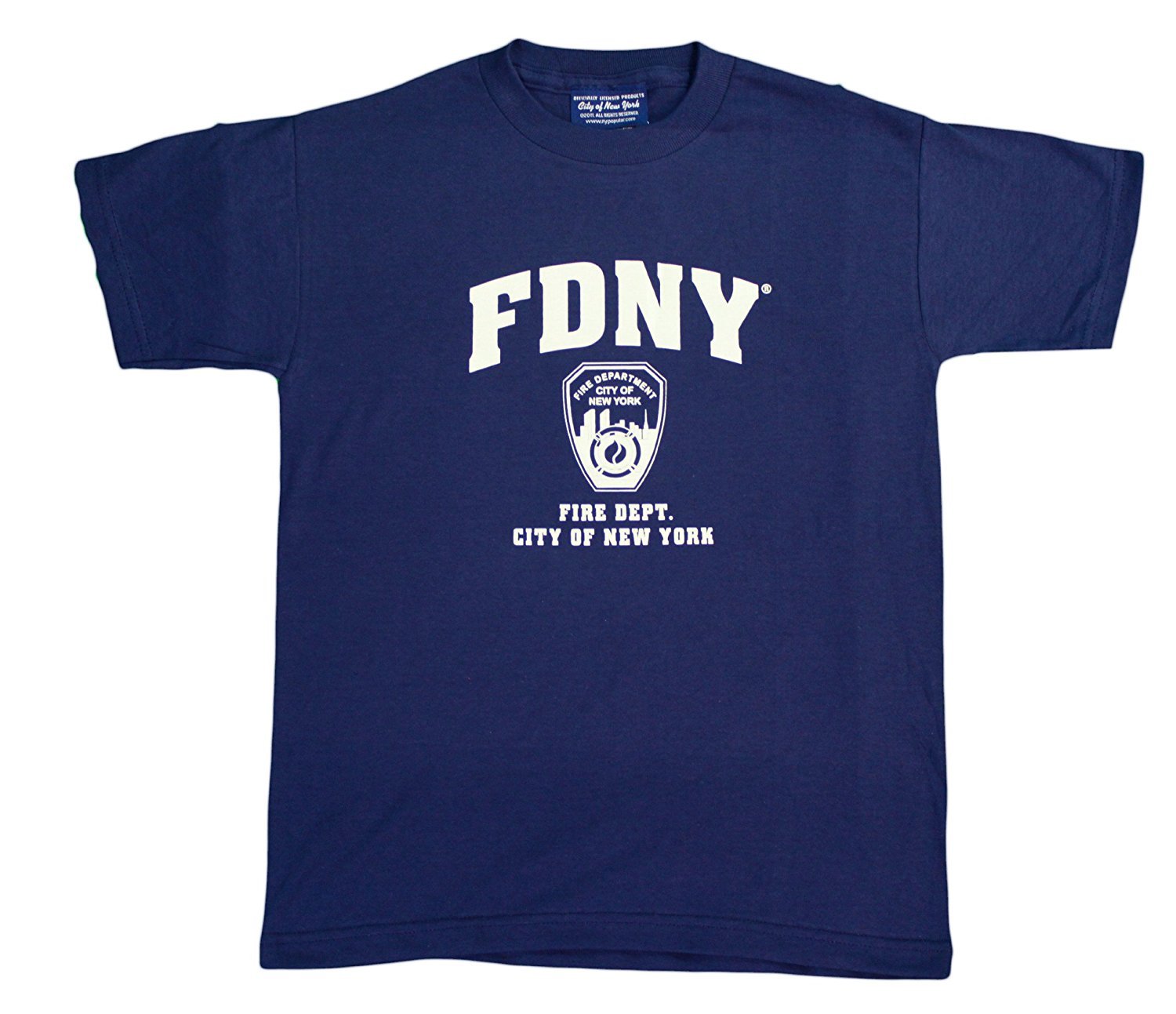 FDNY Youth Tee Kids T-Shirt Navy Blue White