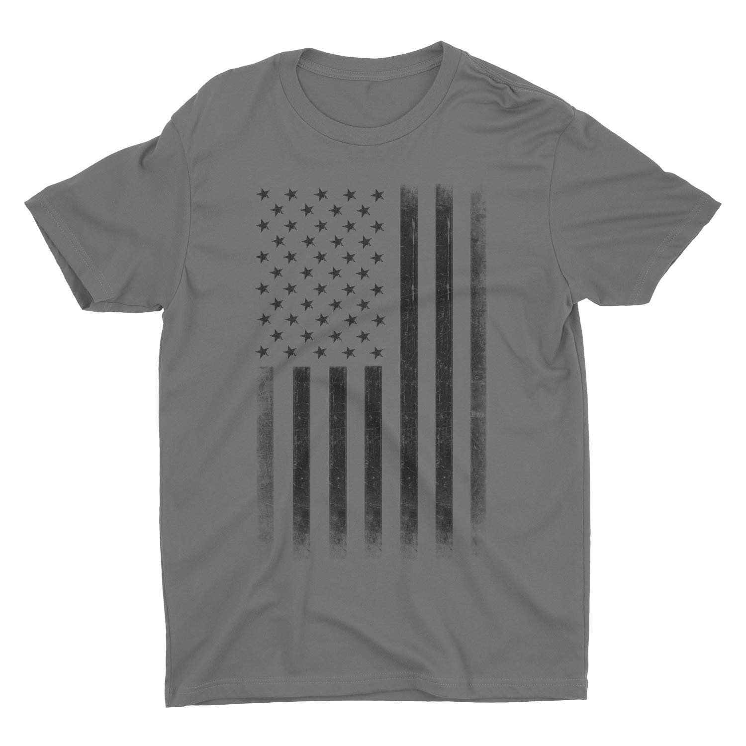 Men's USA Flag Tee Premium Soft Ring-Spun Retro Vintage T-Shirt
