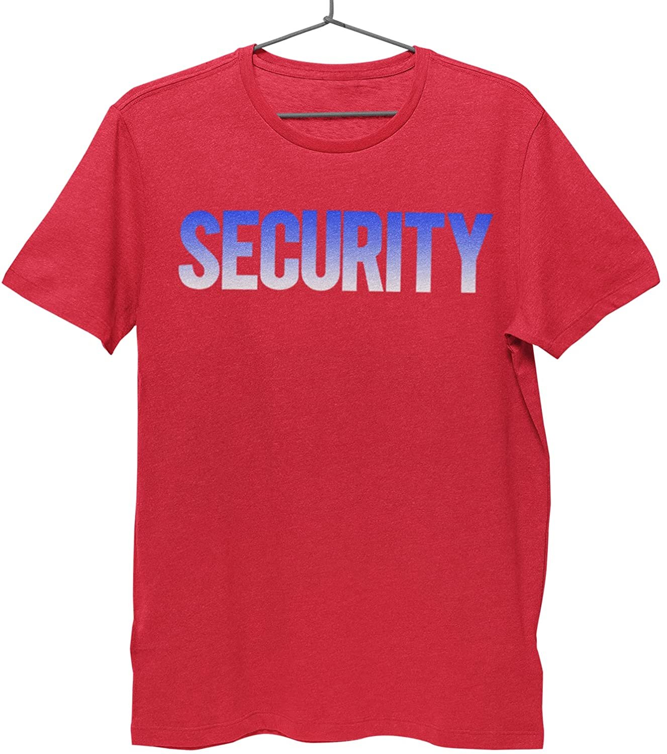 Security T-Shirt Front Back Print Men's Tee Staff Event Uniform Bouncer Screen Printed