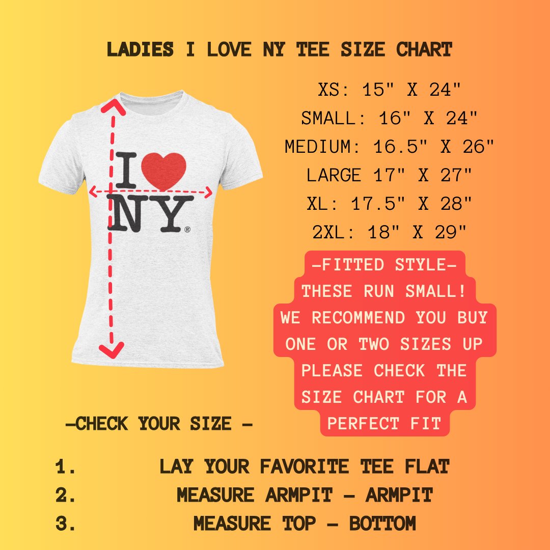 I Love NY Ladies Tee Rhinestone Design Black