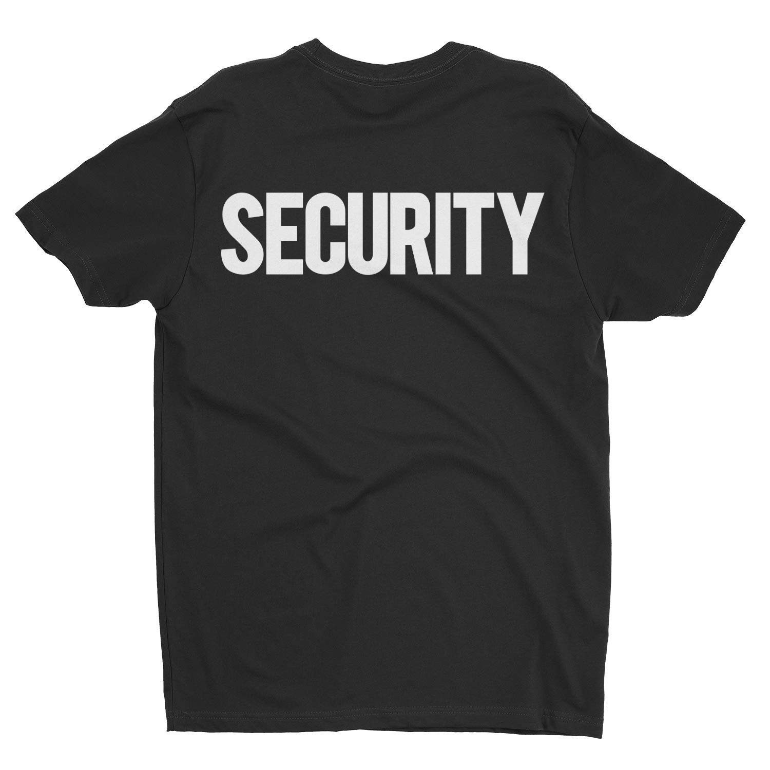 NYC Factory Men's Neon Security T-Shirt Chest Back Print Tee