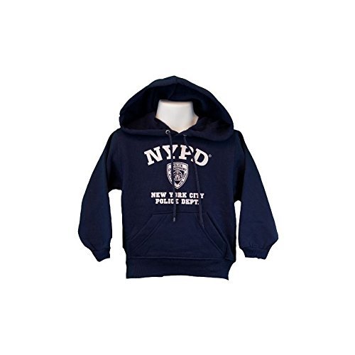 NYPD Kids Hoodie White Print Sweatshirt Navy