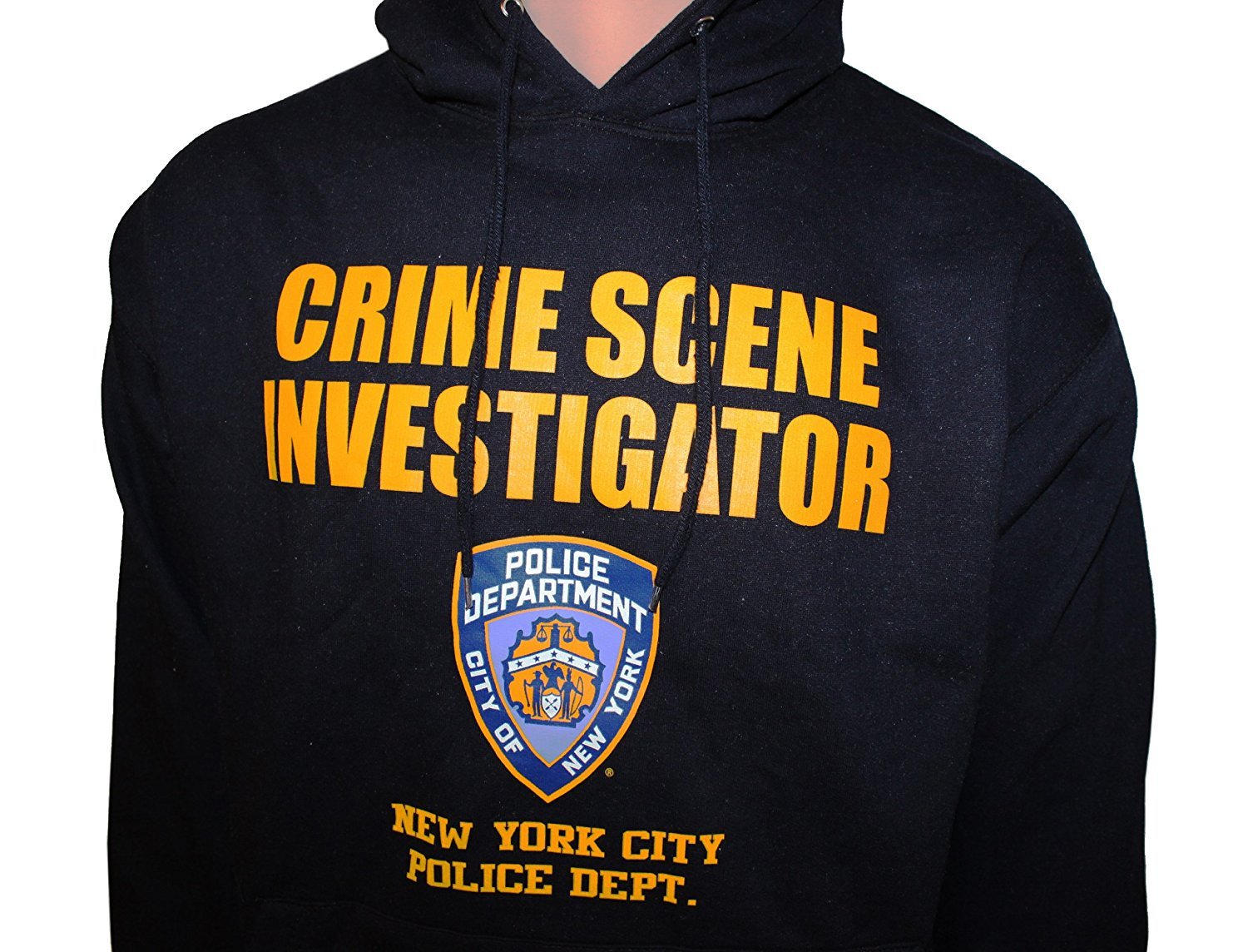 NYPD Crime Scene Investigation Hoodie CSI Sweatshirt Navy Blue