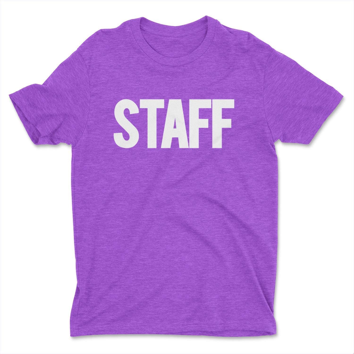 Men's Staff T-Shirt Front Back Print Tee Event Uniform Screen-Printed Shirt