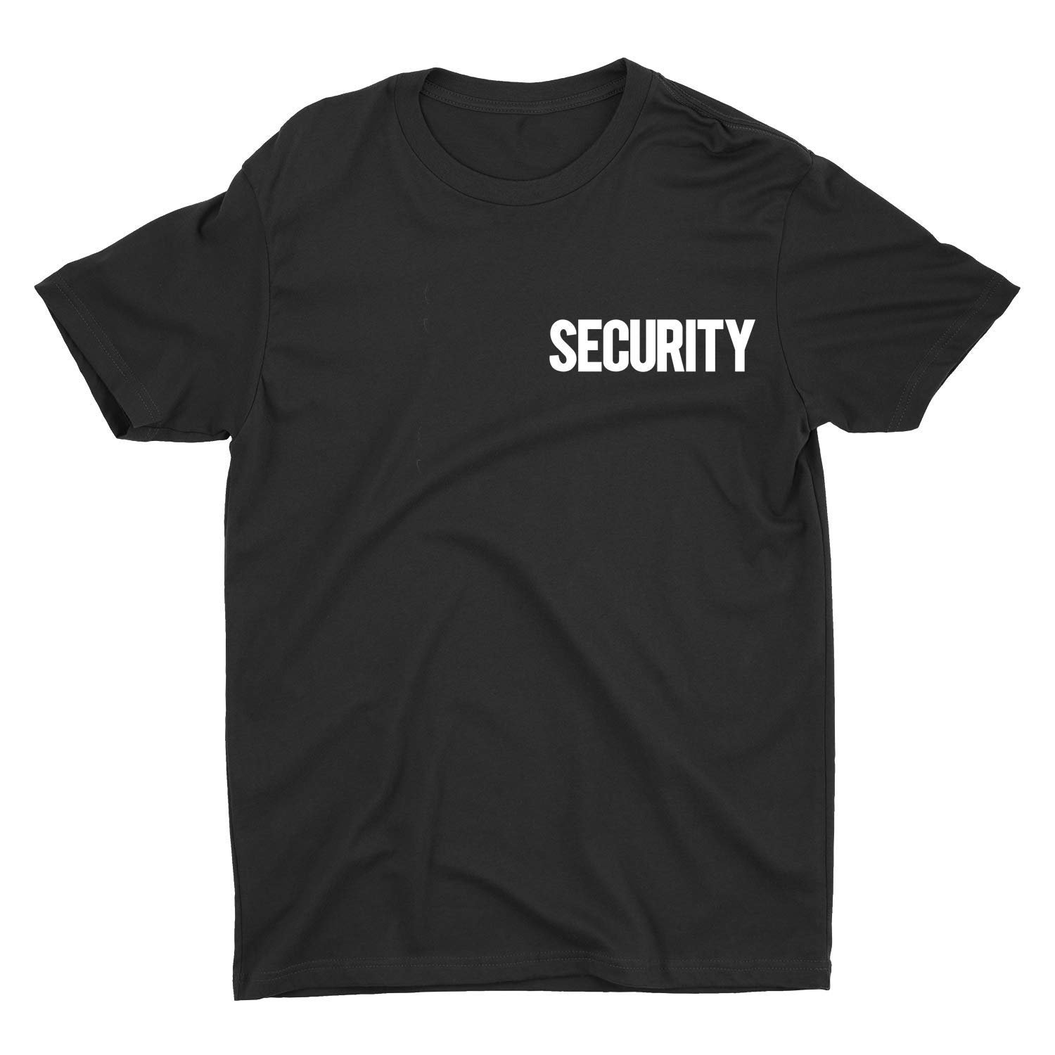 NYC Factory Men's Neon Security T-Shirt Chest Back Print Tee