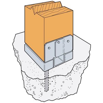 Simpson Strong Tie ABA66Z Z-Max 6 by 6 Adjustable Post Base ...