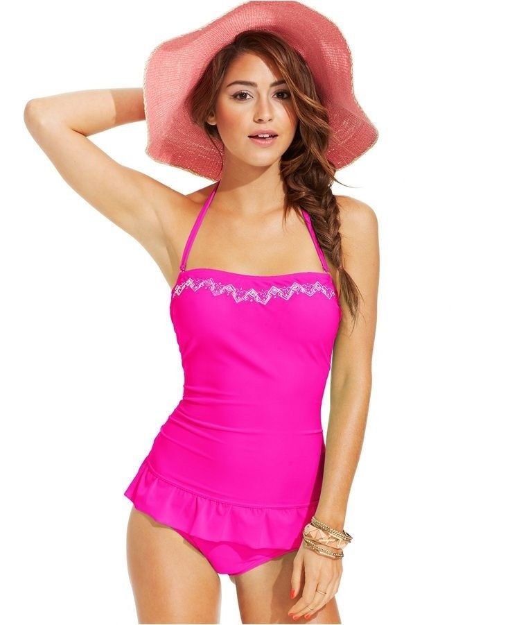 ruffle hem swimsuit