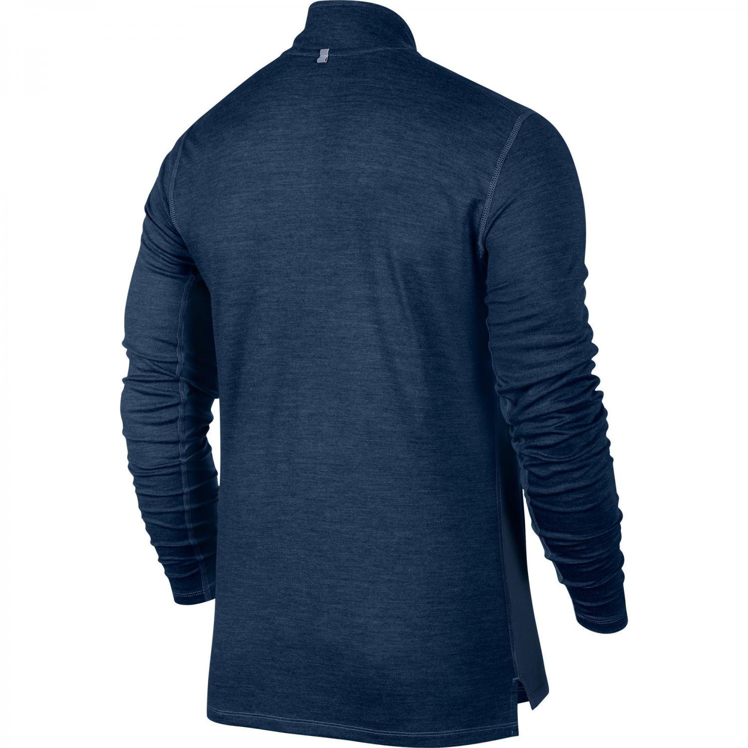 Nike Dri-Fit Wool Half-Zip Long Sleeve Mens Running Top Blue Small 887227134257 | eBay