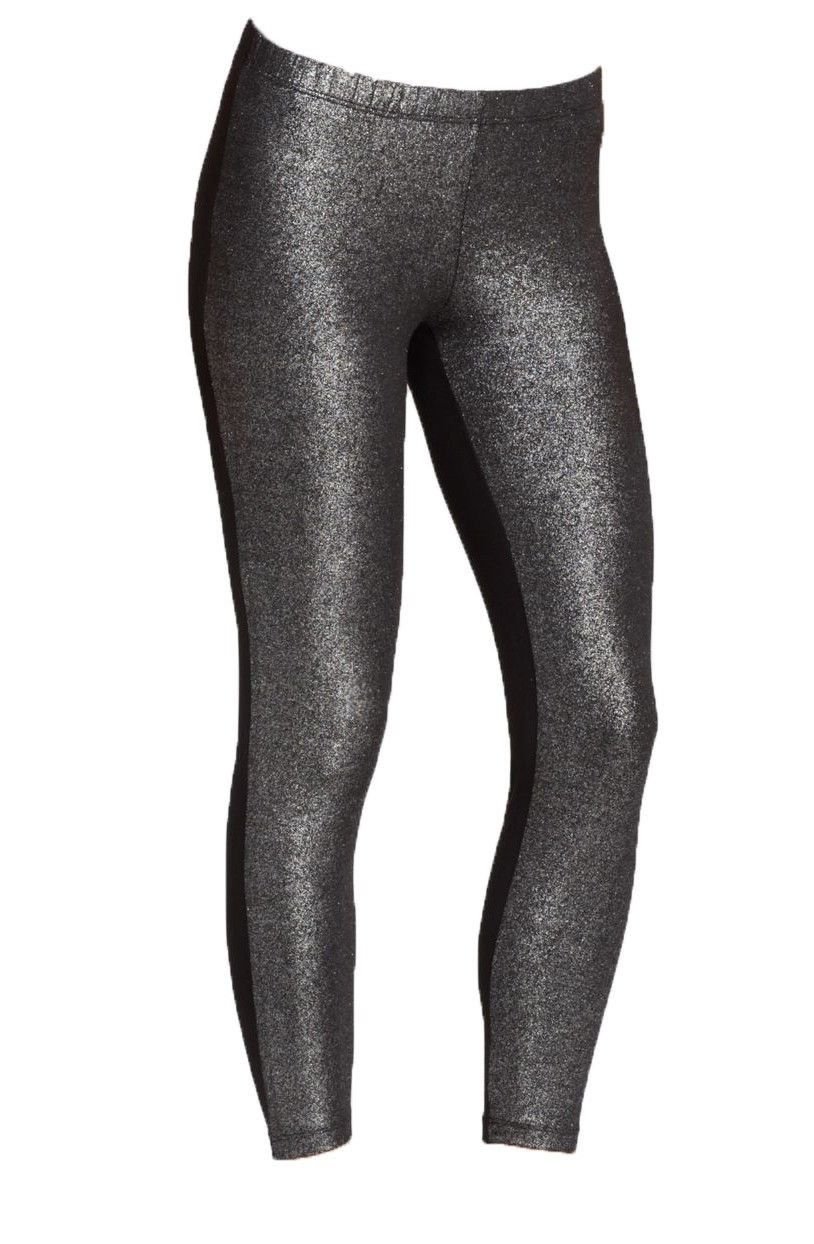 womens black sparkle leggings