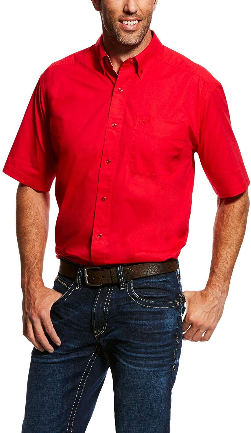 men's classic fit stretch poplin shirt