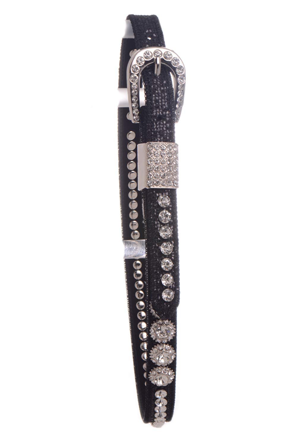 Nomad Creek Bling Rhinestone Studded Leather Kids Belt - Picture 5 of 8
