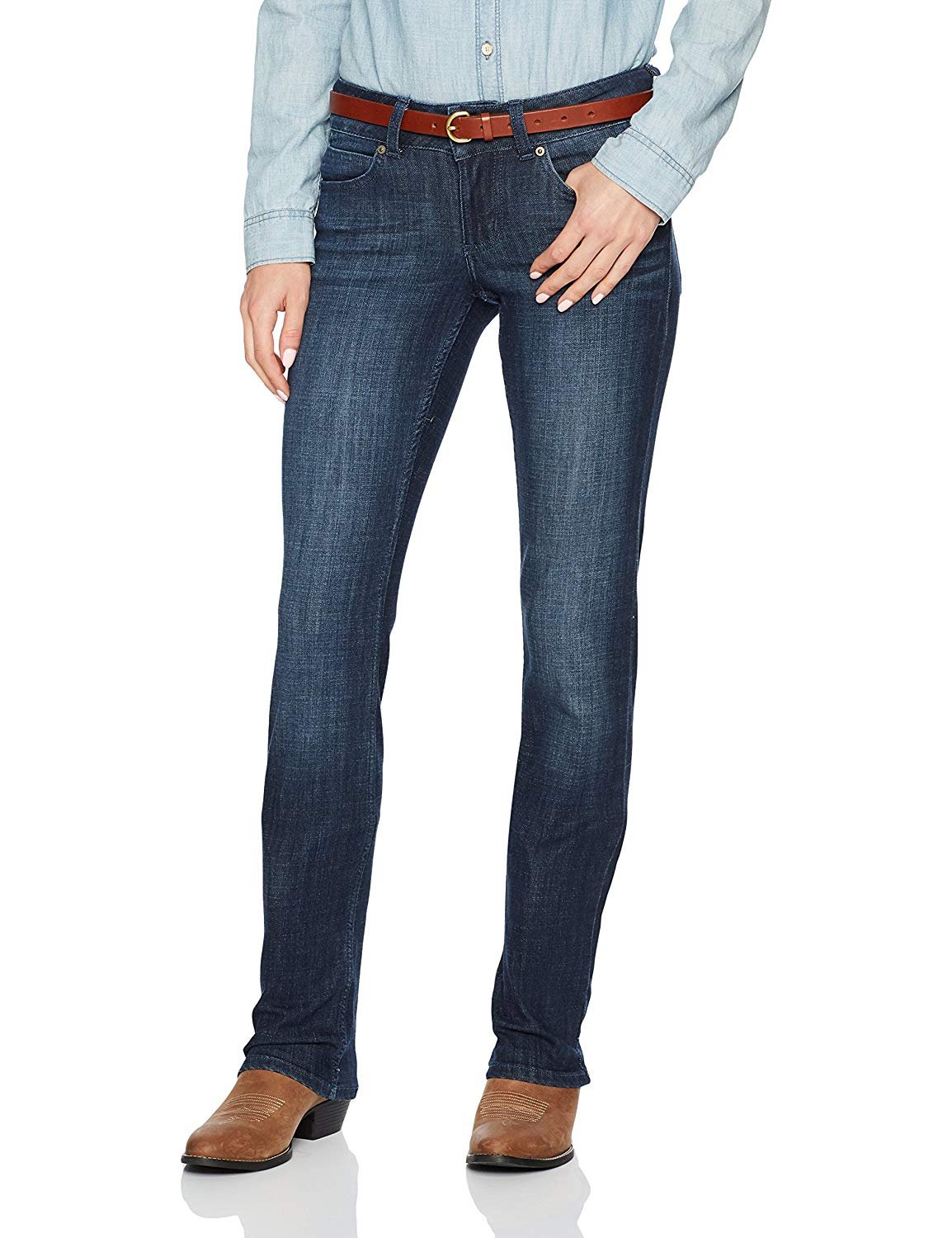 wrangler women's straight leg jeans
