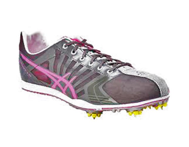 neon pink track spikes