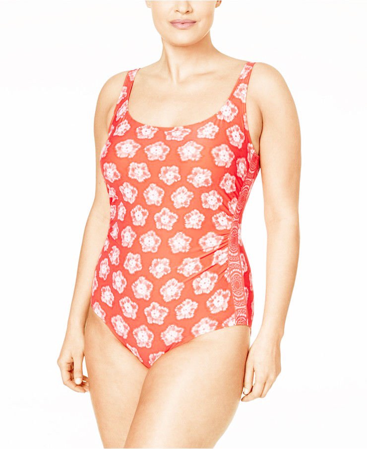 michael kors orange swimsuit