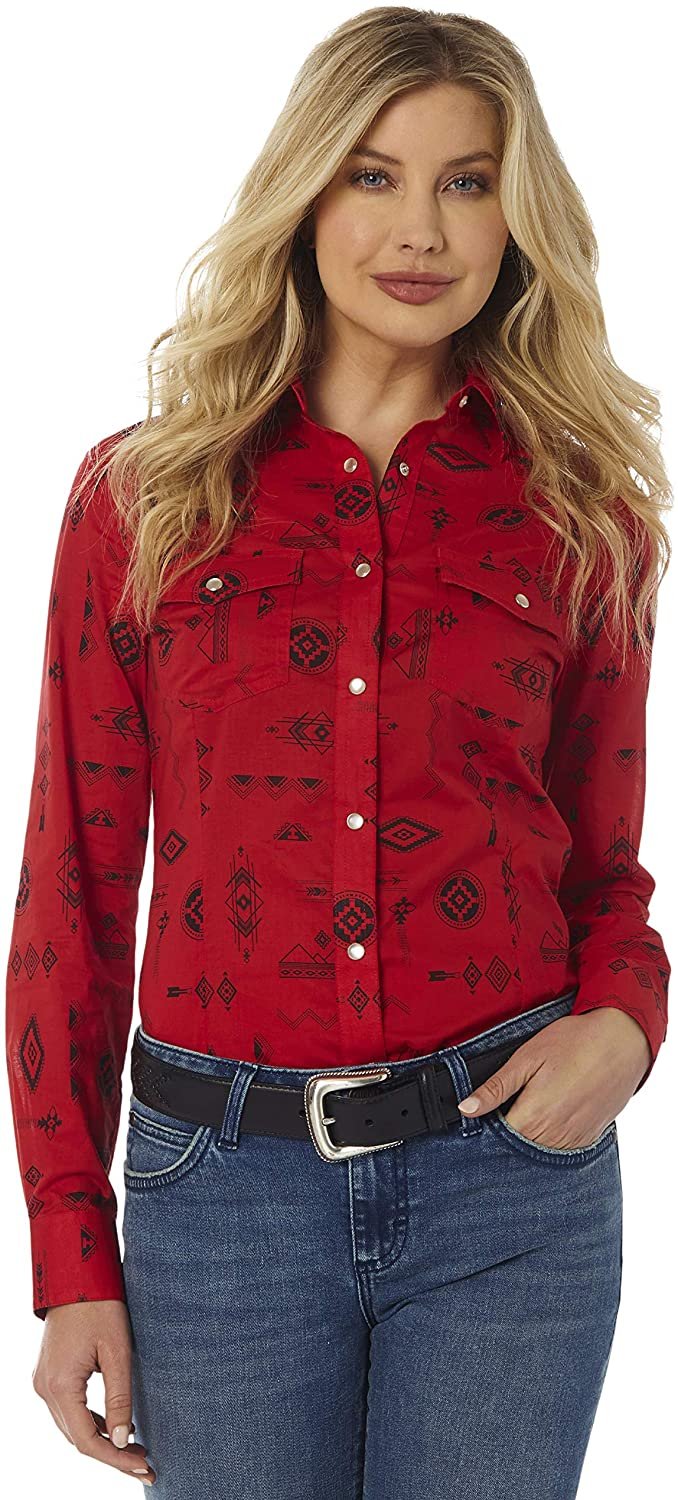 Wrangler Women's Retro Long Sleeve Western Snap Shirt | eBay