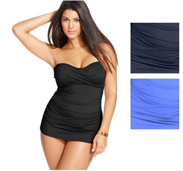 plus size bandeau swimdress