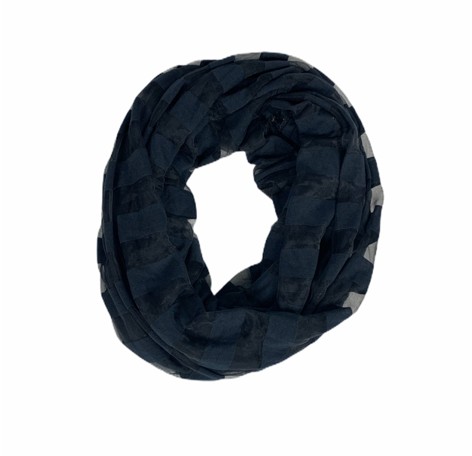 Cejon Jersey Satin Stripe Infinity Loop Scarf, One Size - Picture 4 of 4