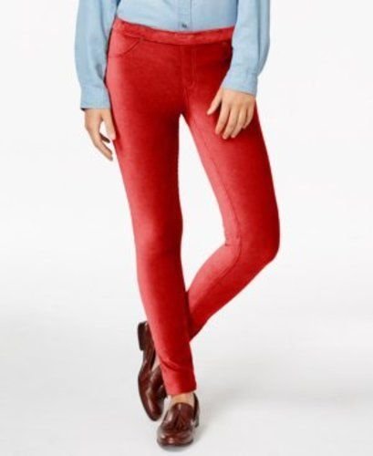 New HUE Women's Corduroy Leggings Back Pockets Full Length Pants Cranberry XS-M | eBay