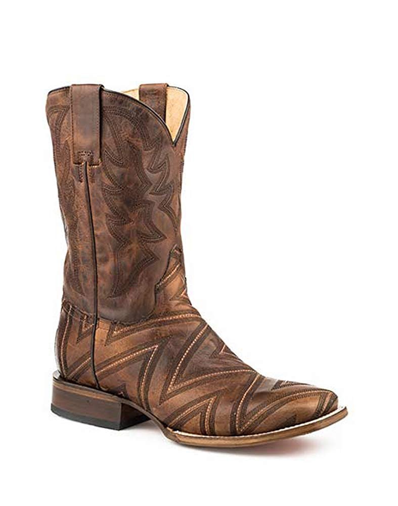 Pre-owned Roper Square Toe Boot, Oily Tan/oily Brown