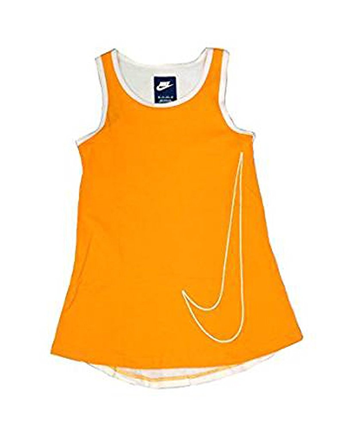 NIKE Girls Training Tank Top Kumquat/White - Picture 3 of 5
