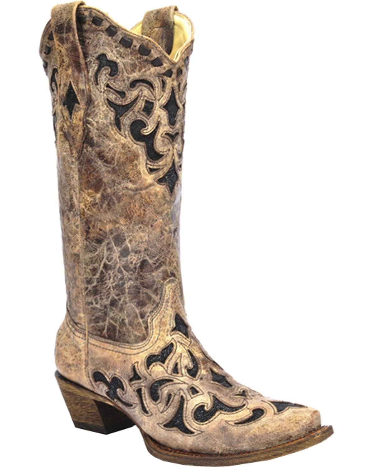 inlay cowgirl boots