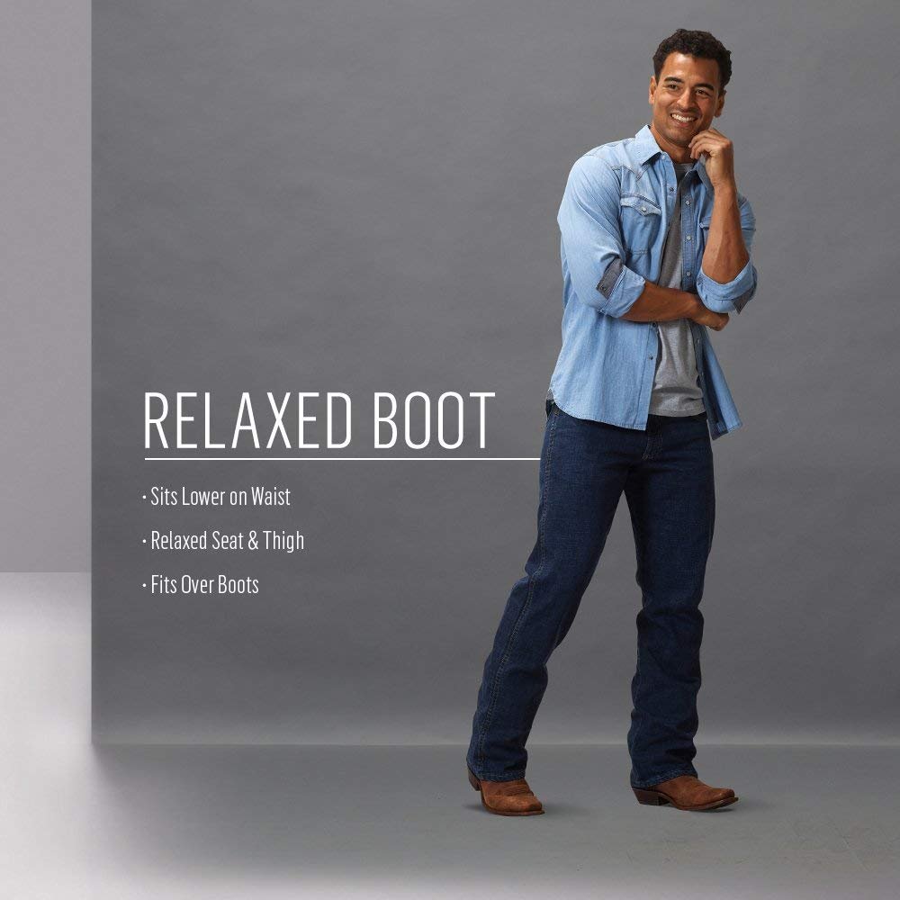 Crest Wrangler Men/'s Retro Relaxed-Fit Bootcut Jean WRT20CR