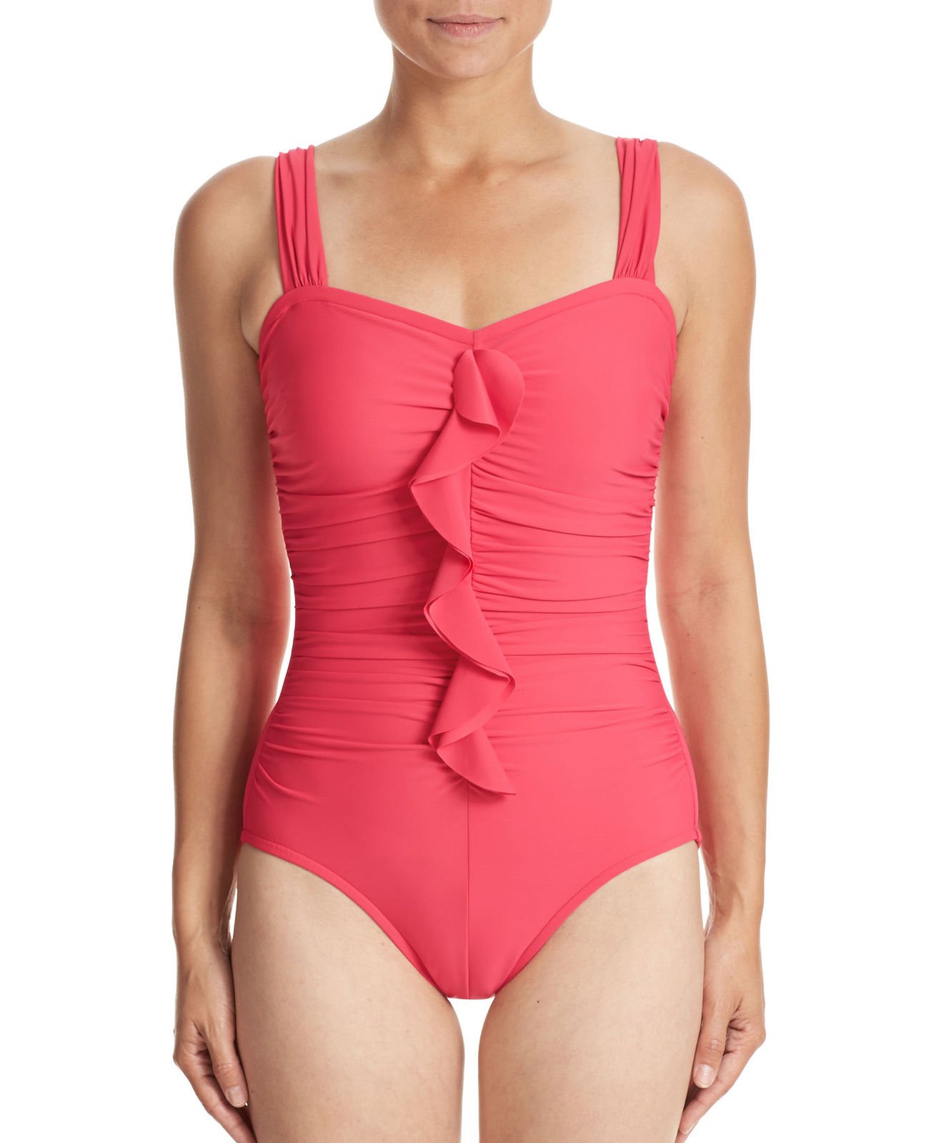 ruffle back one piece swimsuit