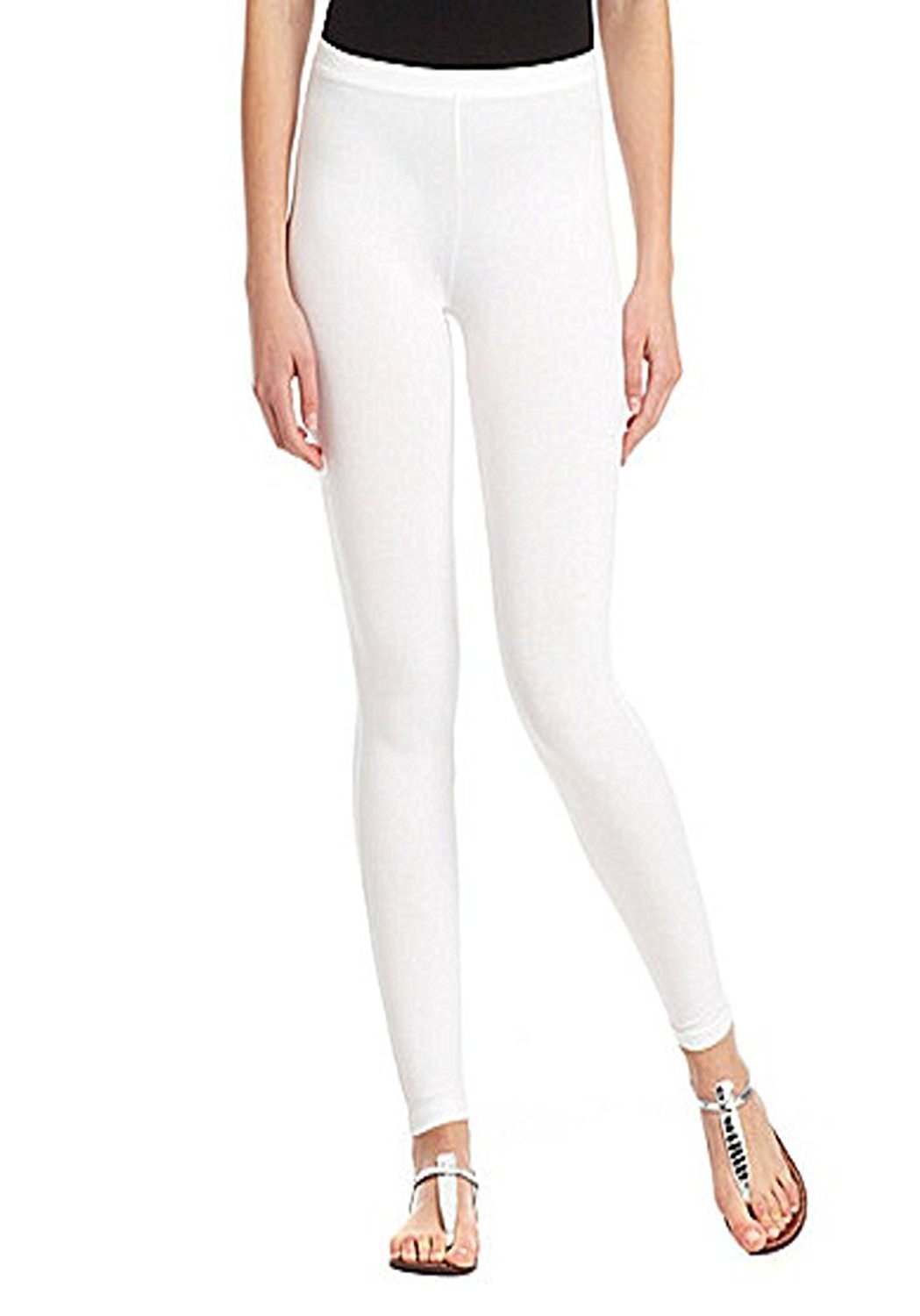 white cotton leggings