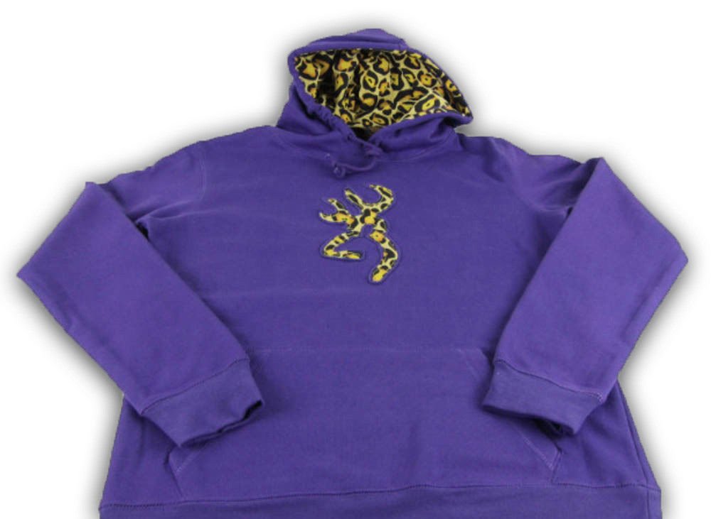 purple leopard print hoodie