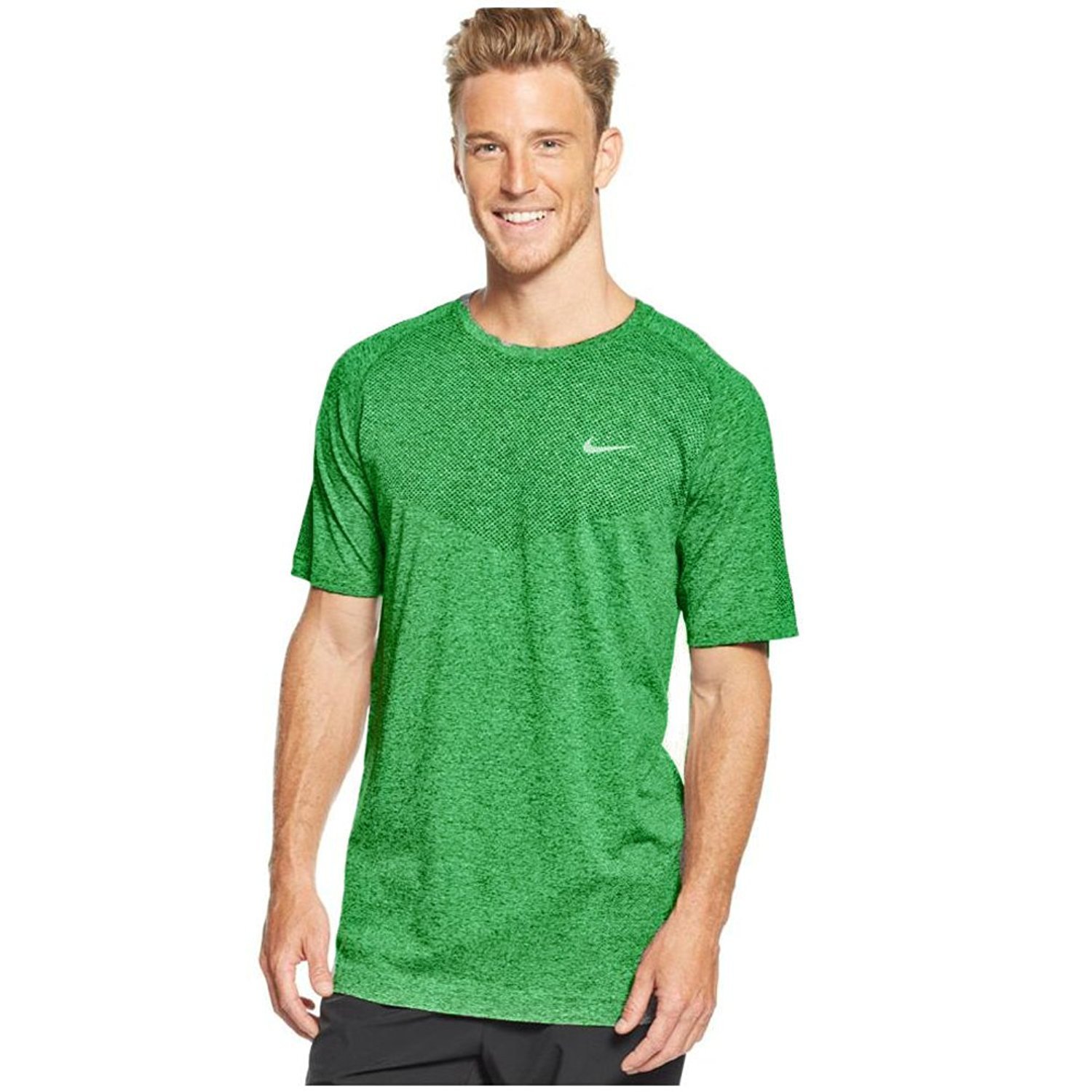 Nike Drifit CrewNeck Performance Running TShirt Green XLarge