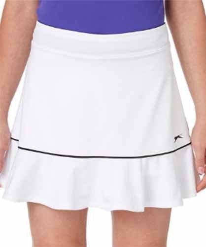 New Slazenger Women's Omagh Ruffle Knit White Golf Skort Size Large ...