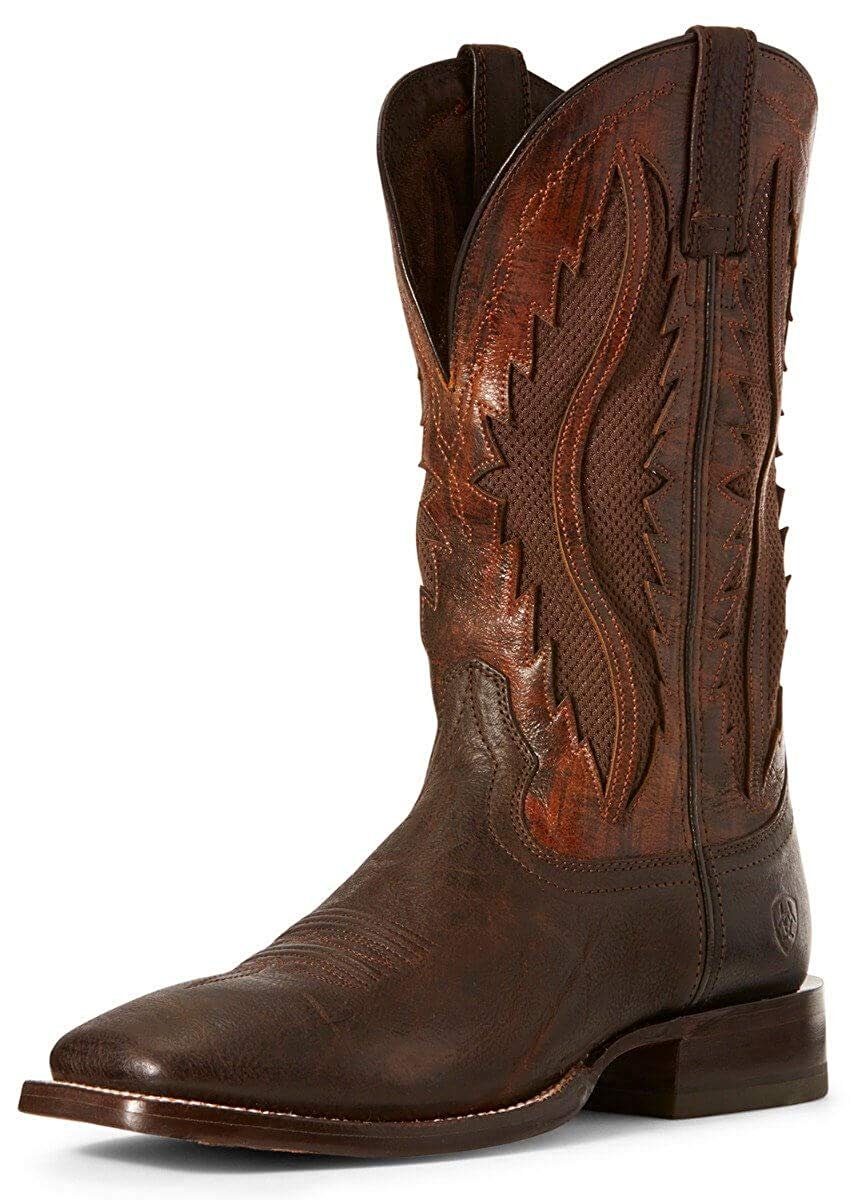 Pre-owned Ariat Men's Venttek Cowboy Boots Square Toe - Tobacco In ...