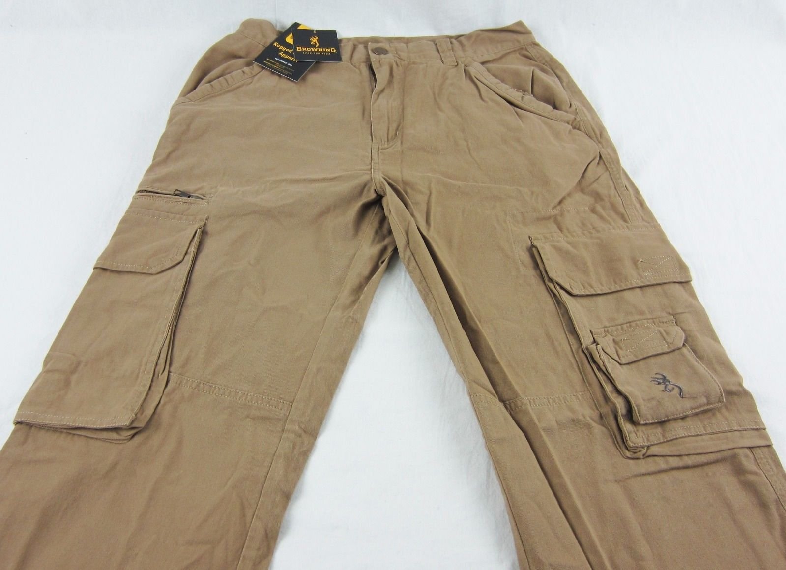 Mens NWT Browning Cotton Twill Pants Khaki Cargo Rugged Outdoor 36x30 ...