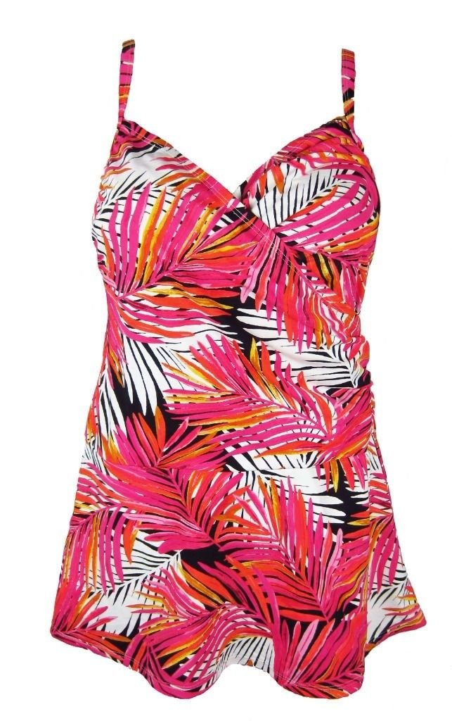 NWT Real Bodies Wrap Swimdress Slimming Convertible Underwire Swimsuit ...