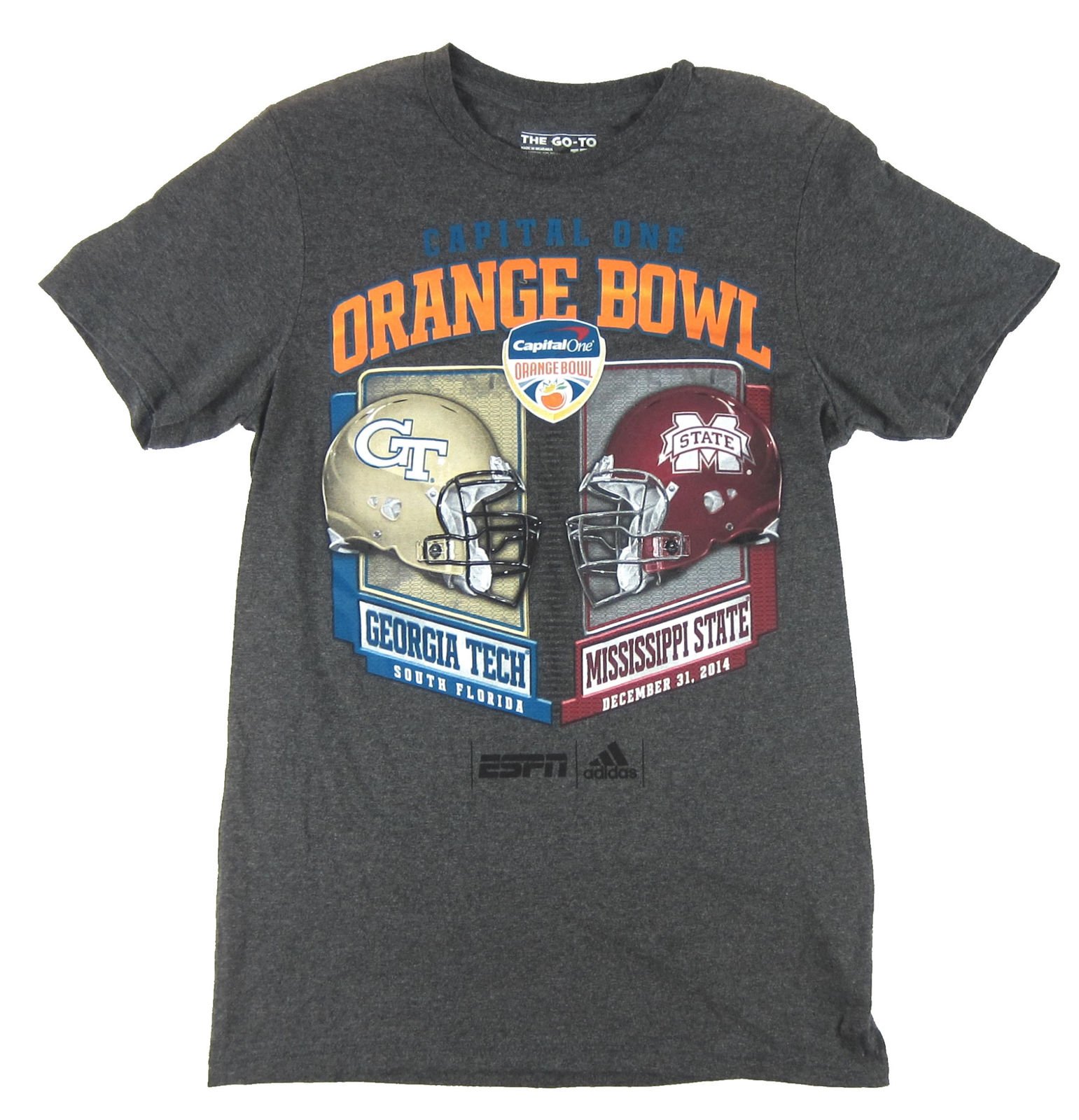 adidas Licensed NCAA Orange Bowl 2014 Gray TShirt Size S New with Defect 888598008697 eBay