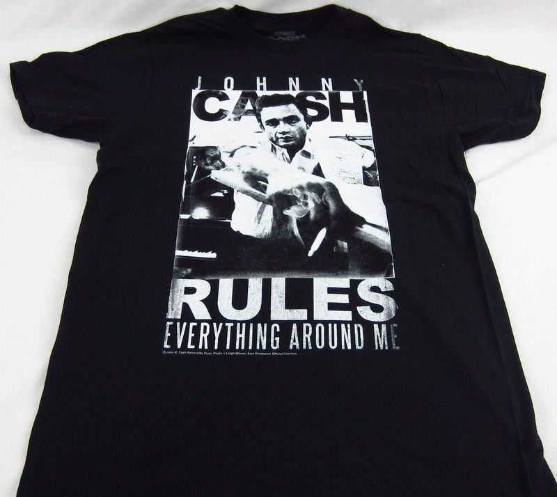 johnny cash t shirt man in black