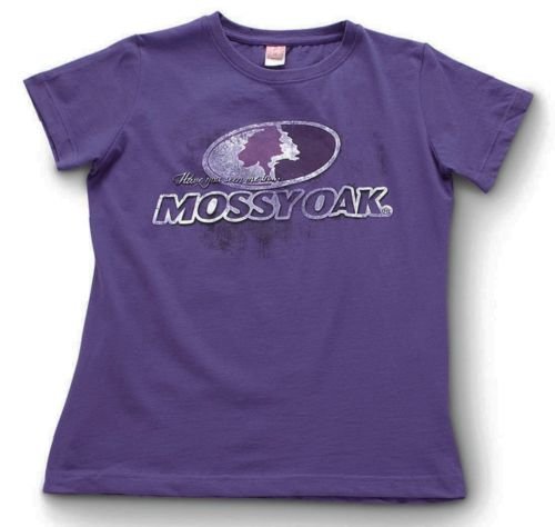 Womens Mossy Oak Logo Shadow Tee Short Sleeve T-Shirt Pink Blue Purple Size S, M