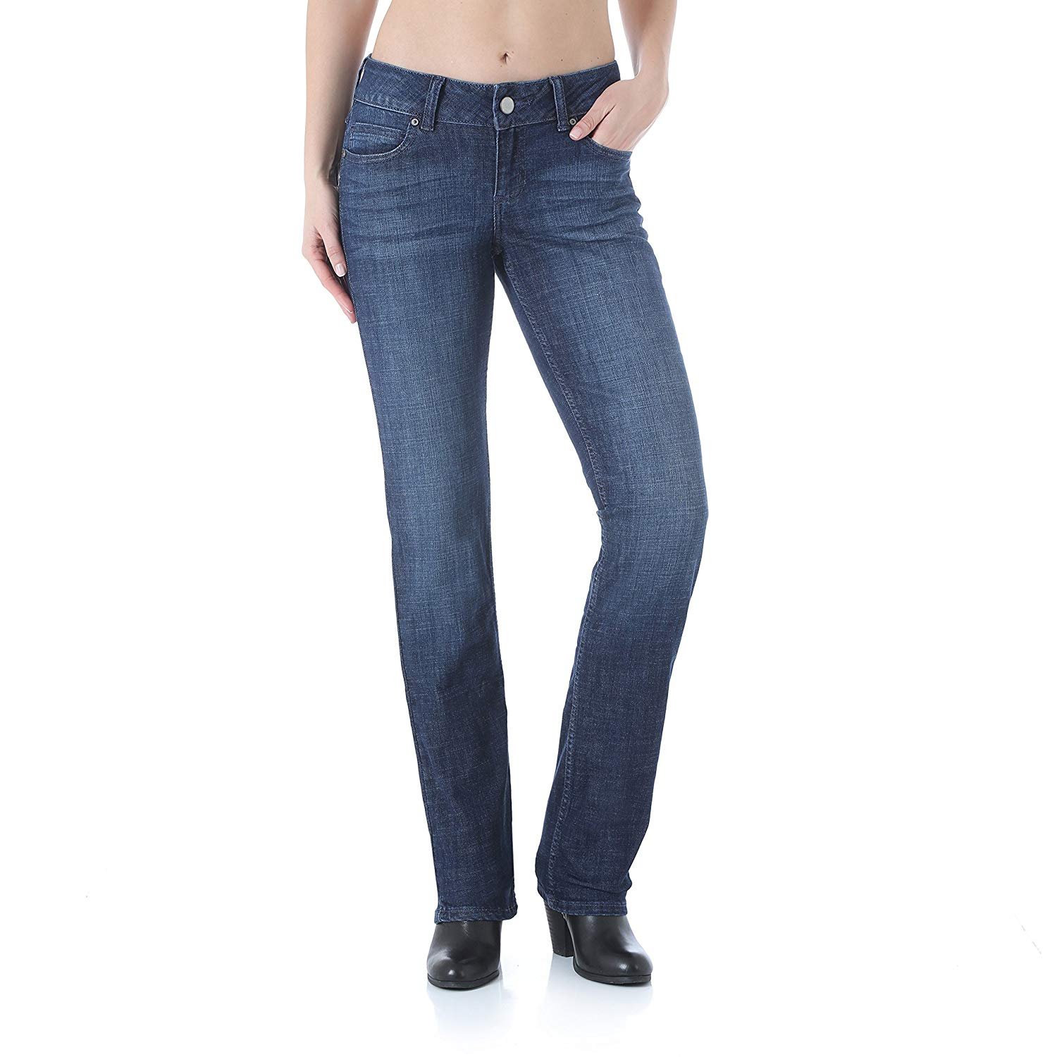 Wrangler Women's Plus Size Mid Rise Straight Jean | eBay