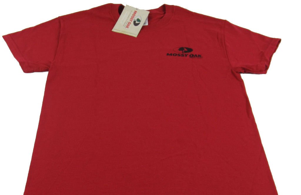 Youth NWT Mossy Oak Camo Distressed Tee Short Sleeve T-Shirt Cardinal Red Size M