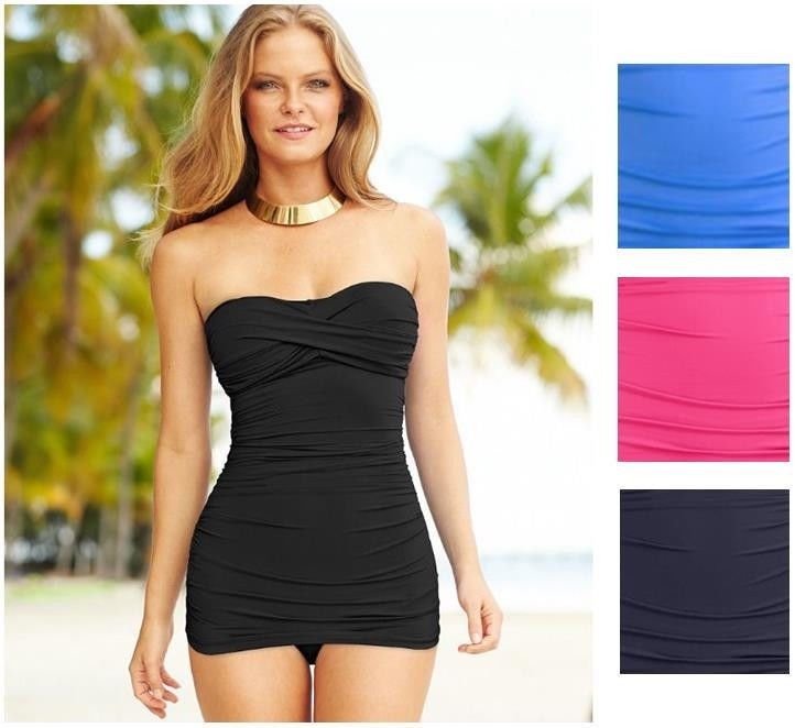 bandeau swimdress one piece