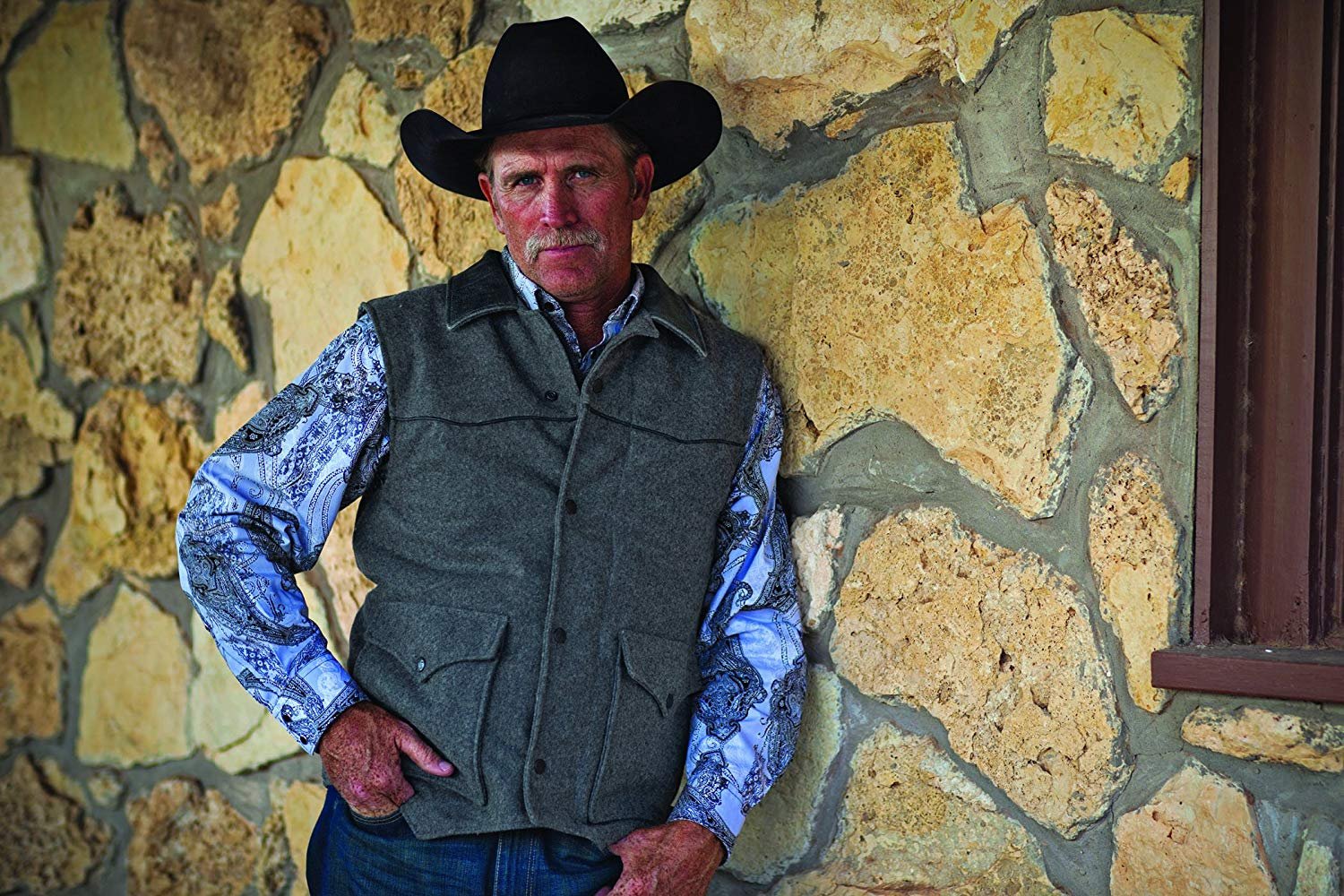 Mens wool cowboy on sale vest