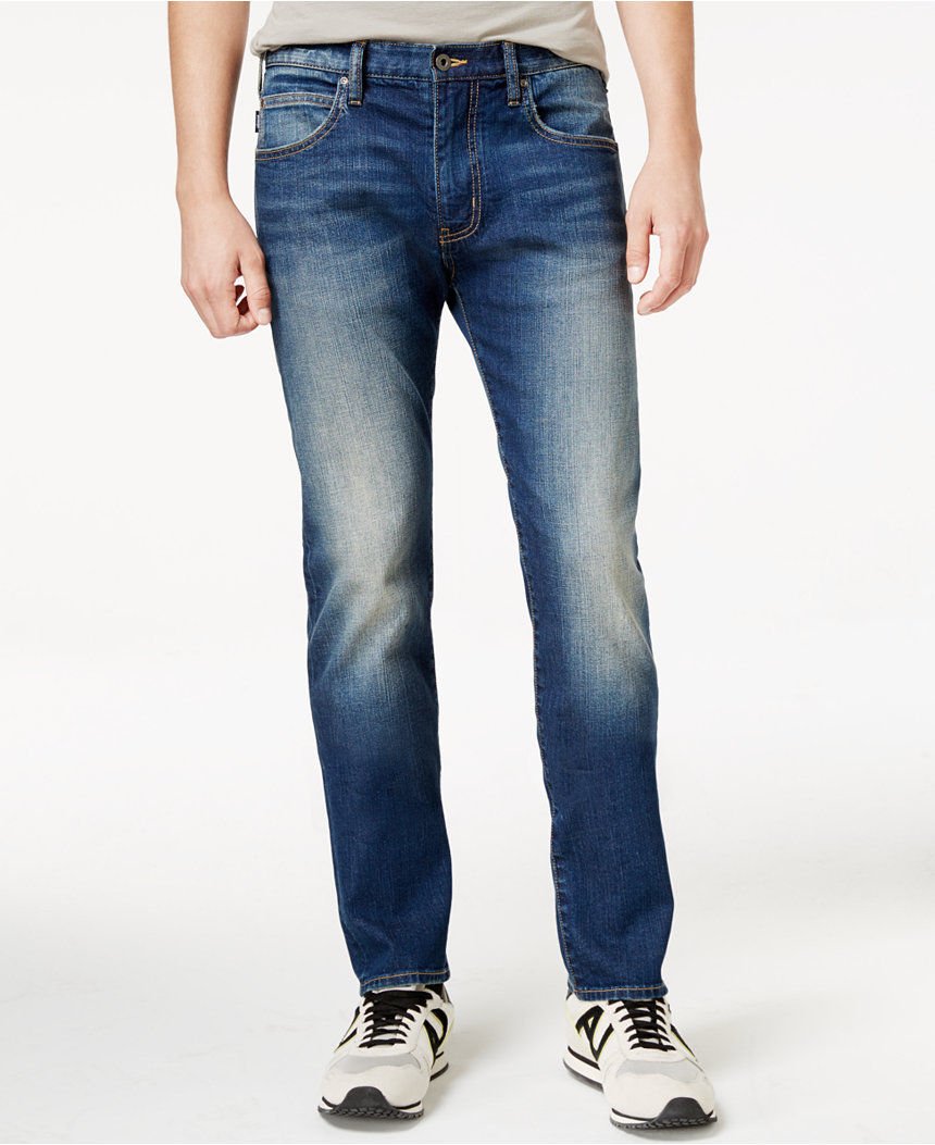 NWT Men's Armani Jeans Style J28 Slim-Fit 6 Pocket faded Jeans Size 31W ...