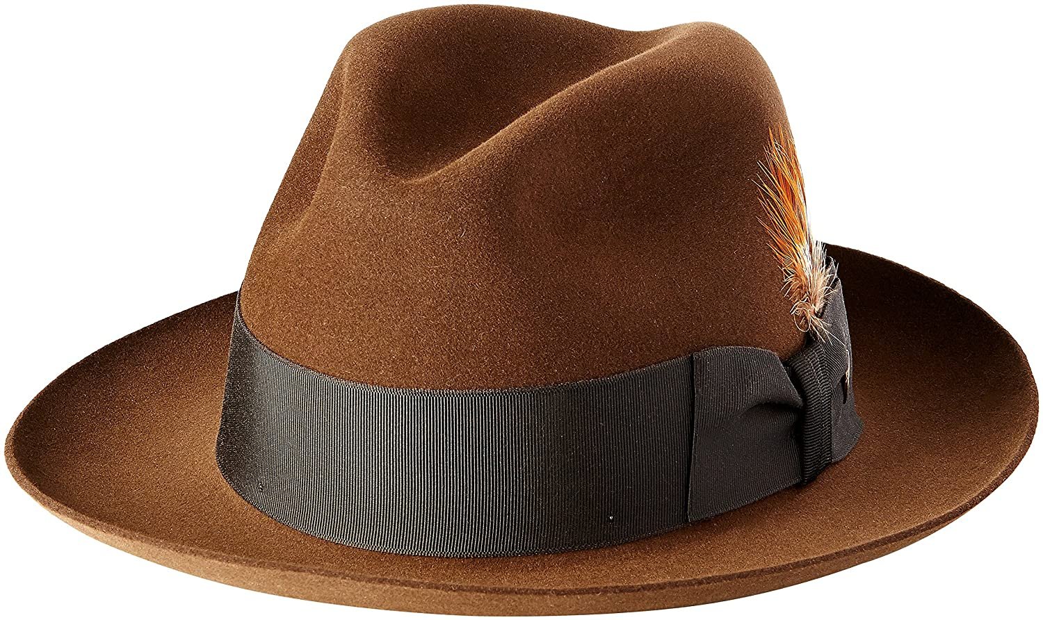 STETSON Temple Fur Felt Fedora Premium Royal Deluxe Hat Sovereign 100/% Wool STF6